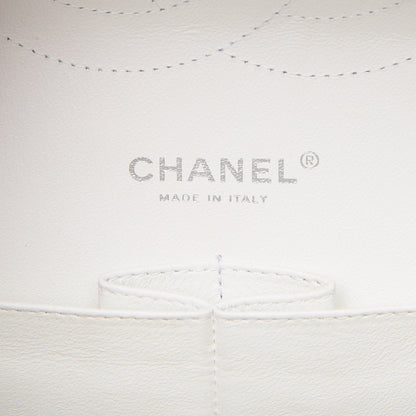 Chanel Caviar Quilted Jumbo Double Flap White 6 of 7