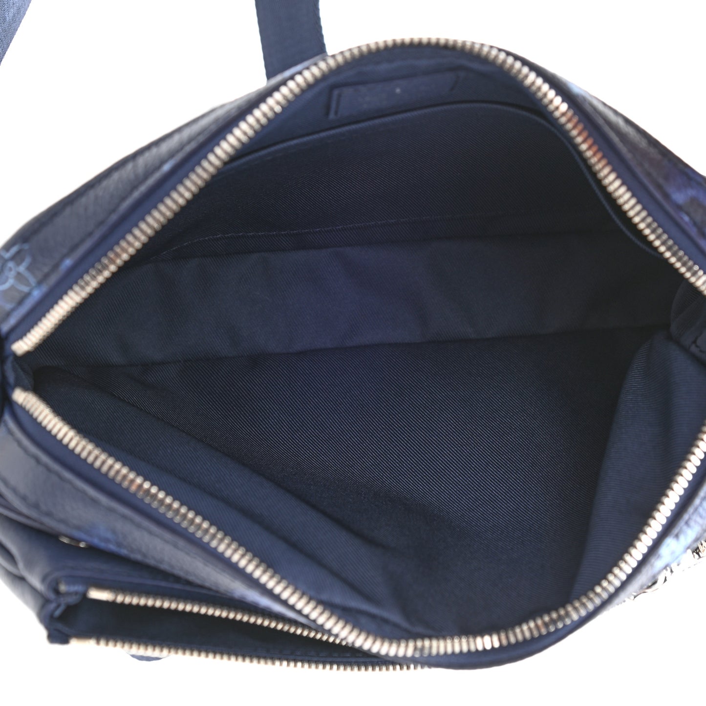 Monogram Ink Watercolor Trio Messenger Bag Blue