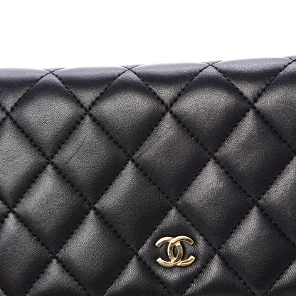 Chanel Lambskin Quilted Wallet On Chain WOC Black 13 of 14