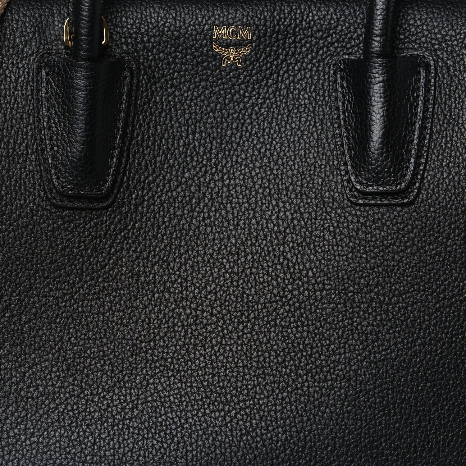 MCM Grained Calfskin Medium Milla Tote Black 7 of 9