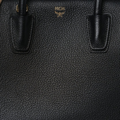 MCM Grained Calfskin Medium Milla Tote Black 7 of 9