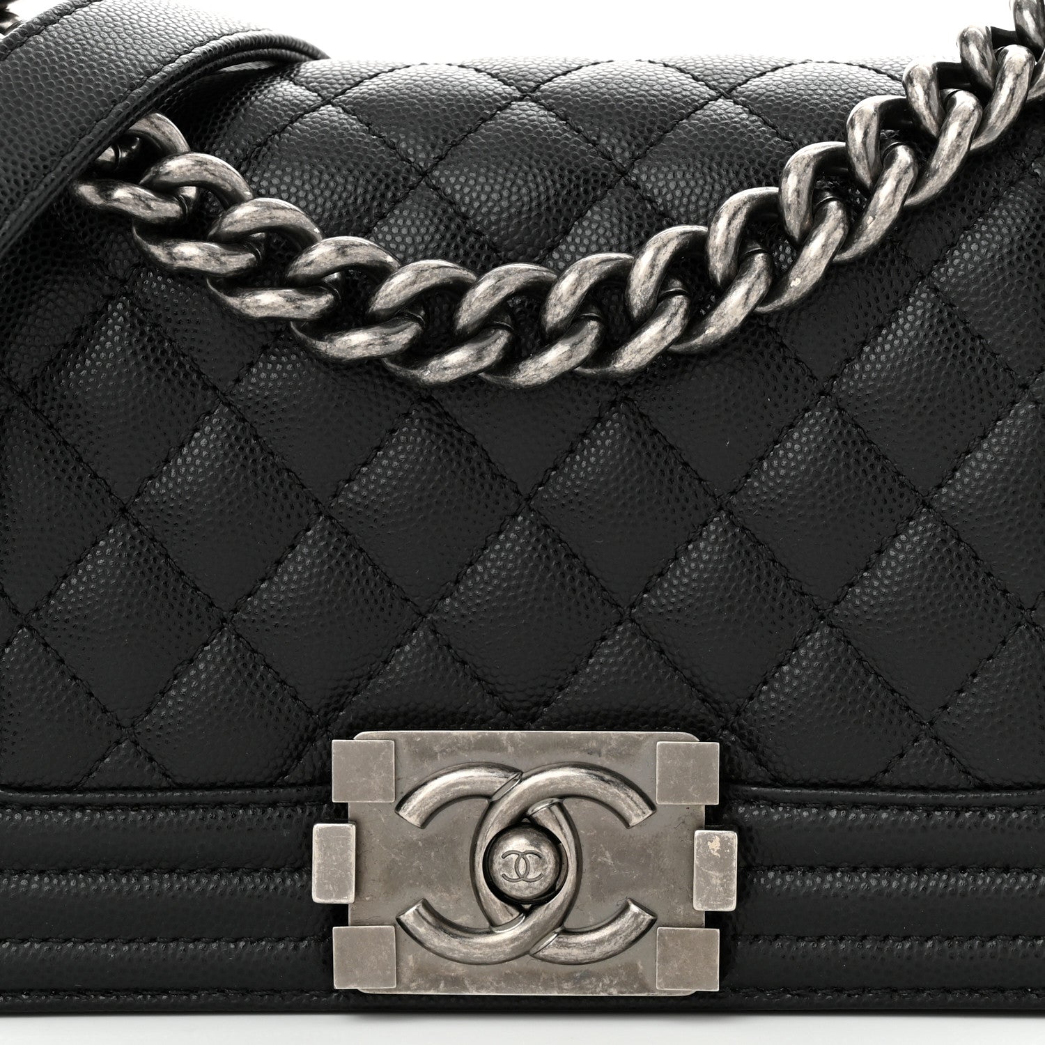 Chanel Caviar Quilted Small Boy Flap Black 9 of 12