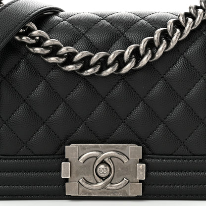 Chanel Caviar Quilted Small Boy Flap Black 9 of 12