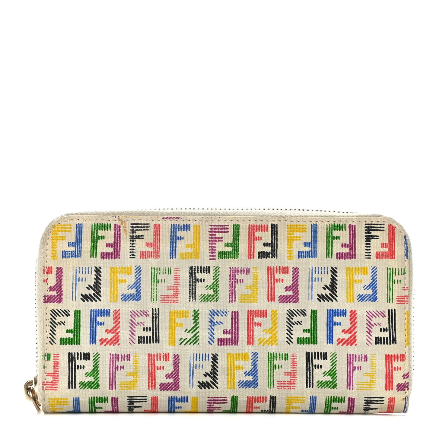 Zucchino Spalmati FF Multicolor Zip Around Wallet White Multicolor