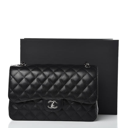 Chanel Caviar Quilted Jumbo Double Flap Black 9 of 9