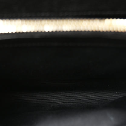 Saint Laurent Sheepskin Matelasse Chevron Monogram Medium College Bag Black 5 of 10