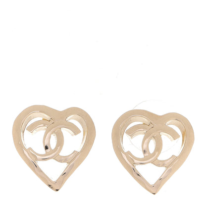 Chanel Metal CC Heart Coco In Love Earrings Gold 1 of 5