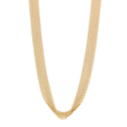 Tiffany 18K Yellow Gold Elsa Peretti Mesh Necklace 1 of 5