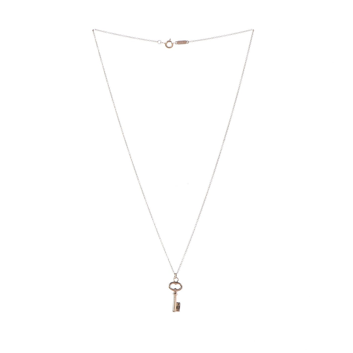 18K Rose Gold Mini Key Pendant Necklace