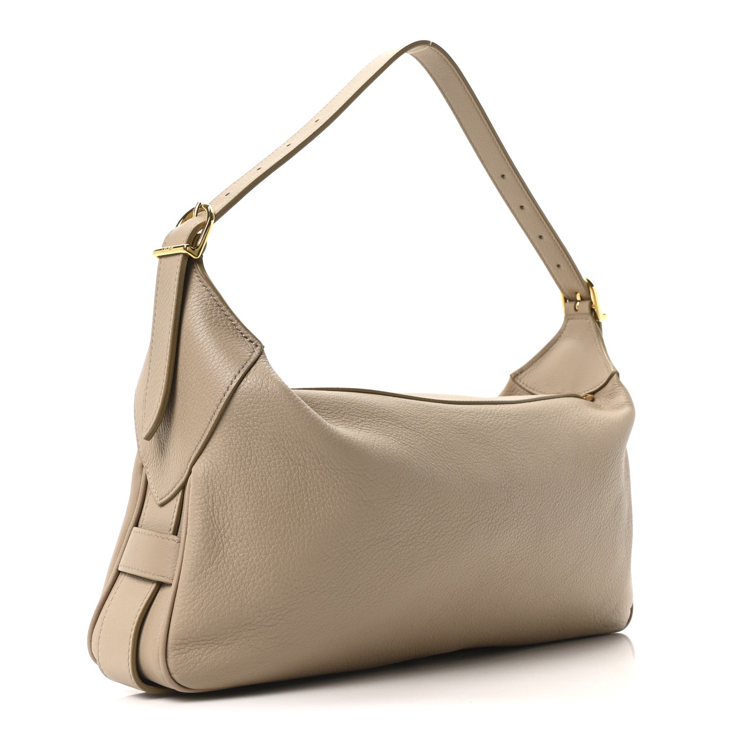 Celine Supple Calfskin Medium Romy Shoulder Bag Safari 3 of 9