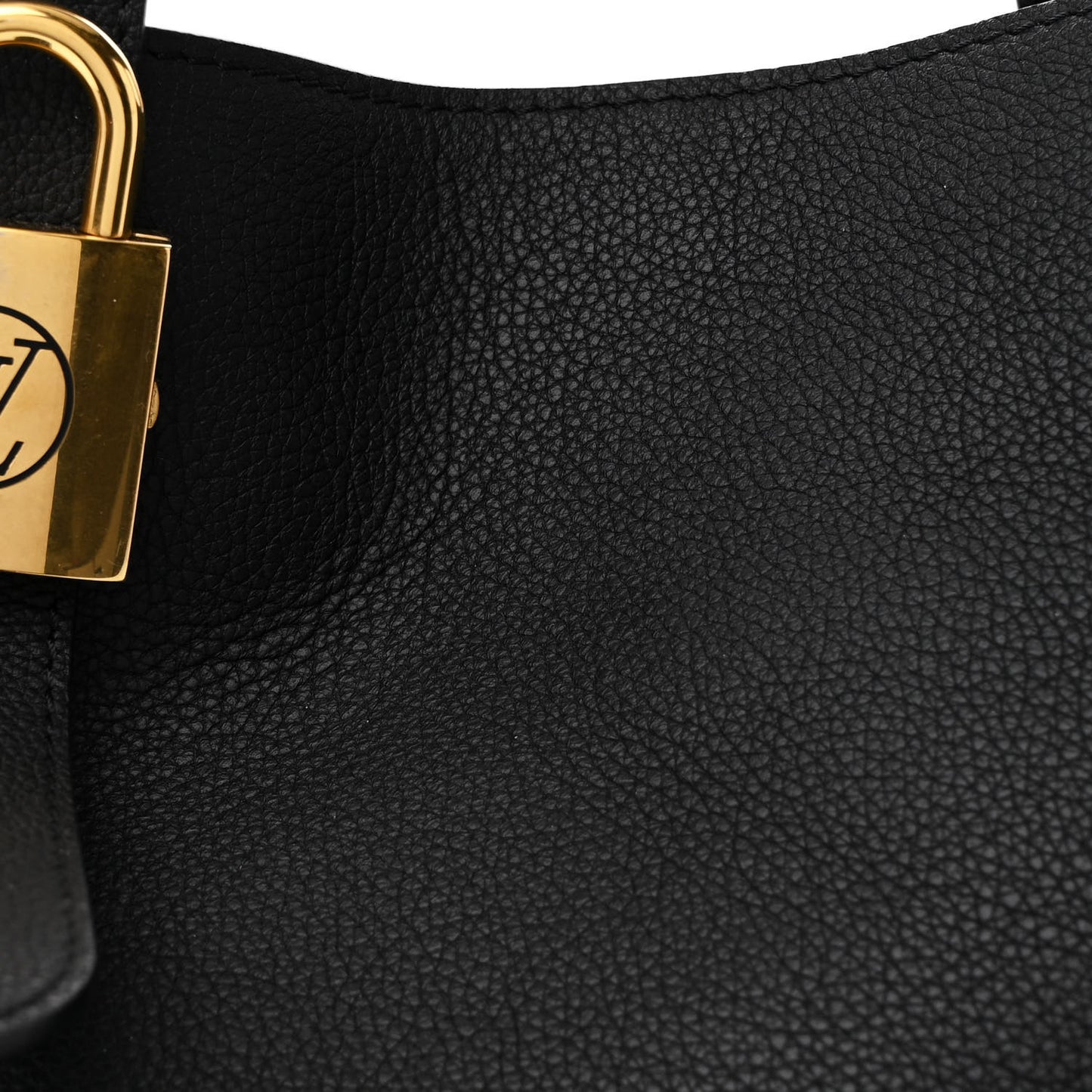 Grained Calfskin Low Key Cabas MM Black