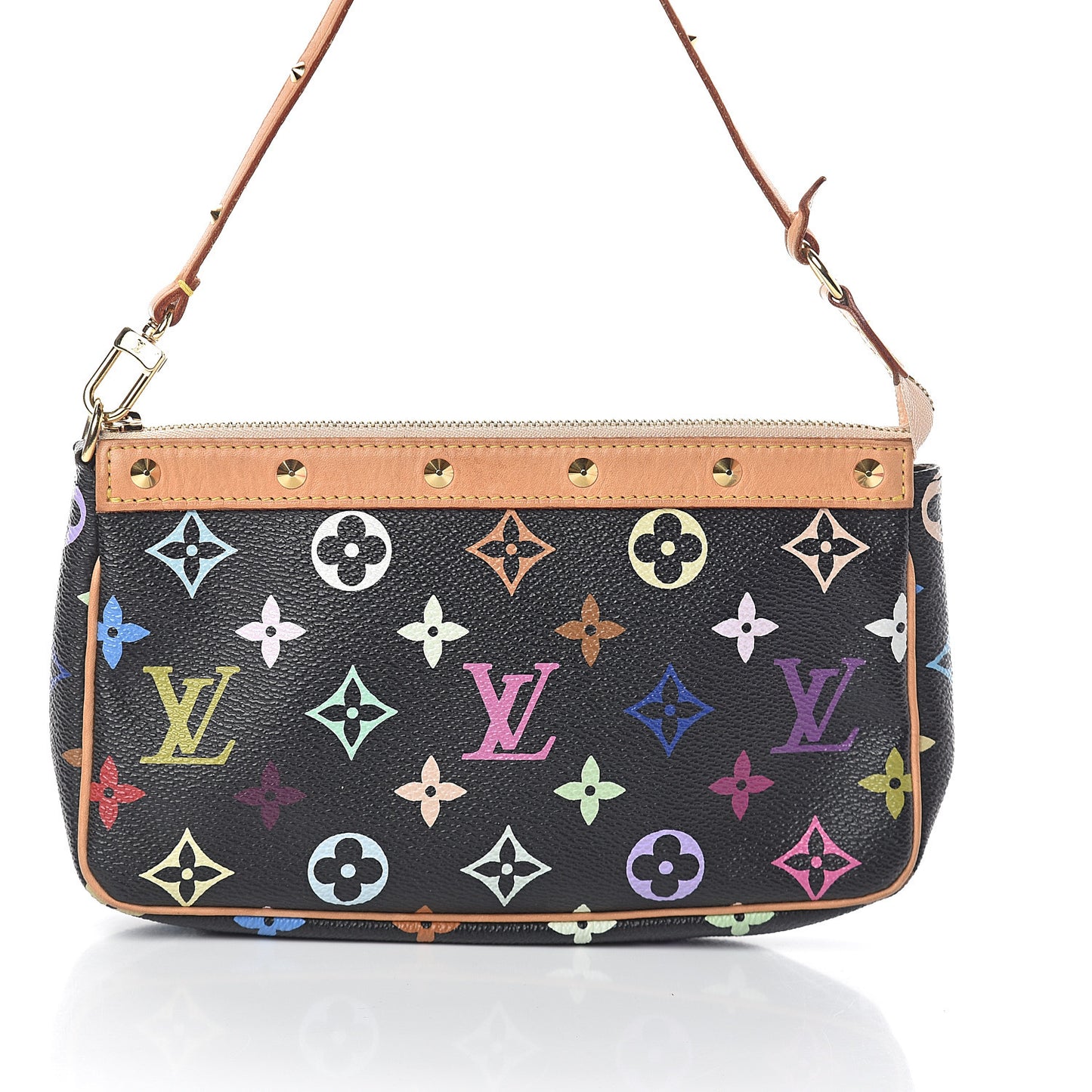 Monogram Multicolor Pochette Accessories Black