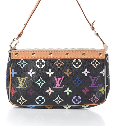 Louis Vuitton Monogram Multicolor Pochette Accessories Black 7 of 9