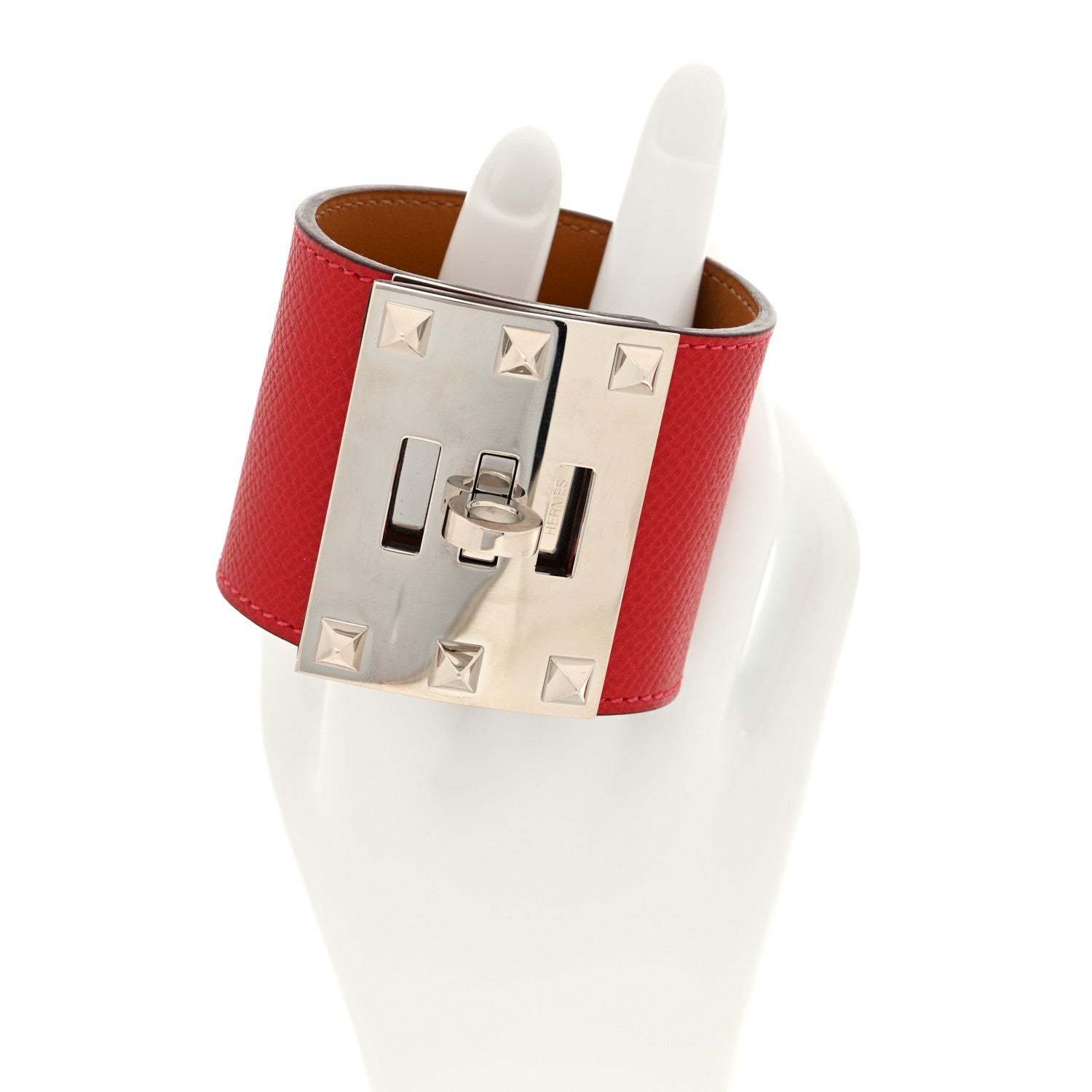 Hermes Epsom Kelly Dog Extreme Bracelet S Rouge Casaque 2 of 5