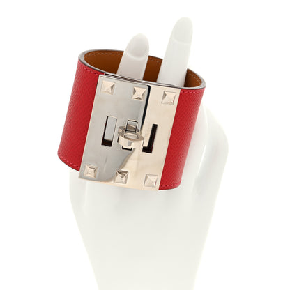 Hermes Epsom Kelly Dog Extreme Bracelet S Rouge Casaque 2 of 5