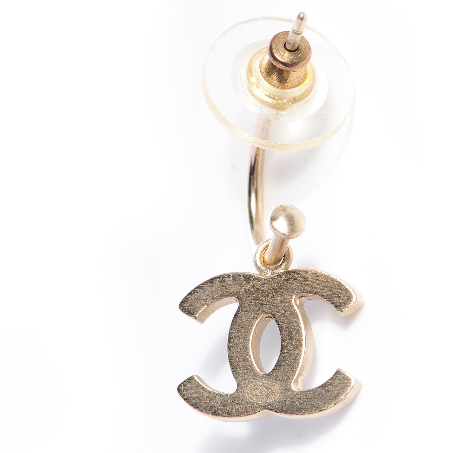 Chanel Enamel CC Earrings Gold Black 4 of 5