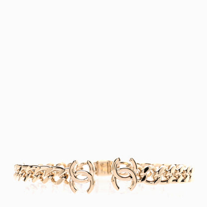 Chanel Metal CC Chain Link Choker Necklace L Gold 1 of 5