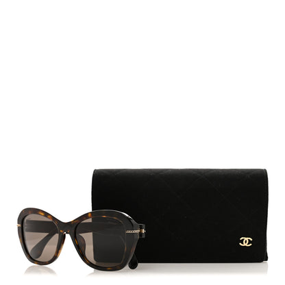 Chanel Acetate Polarized CC Butterfly Sunglasses 5510-A Dark Tortoise 8 of 8