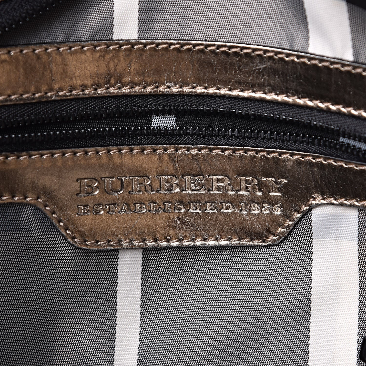 Burberry Metallic Grained Calfskin Small Curzon Satchel Gold 6 of 13