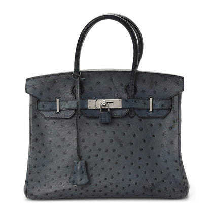 Hermes Ostrich Birkin 30 Bleu Roi 1 of 25