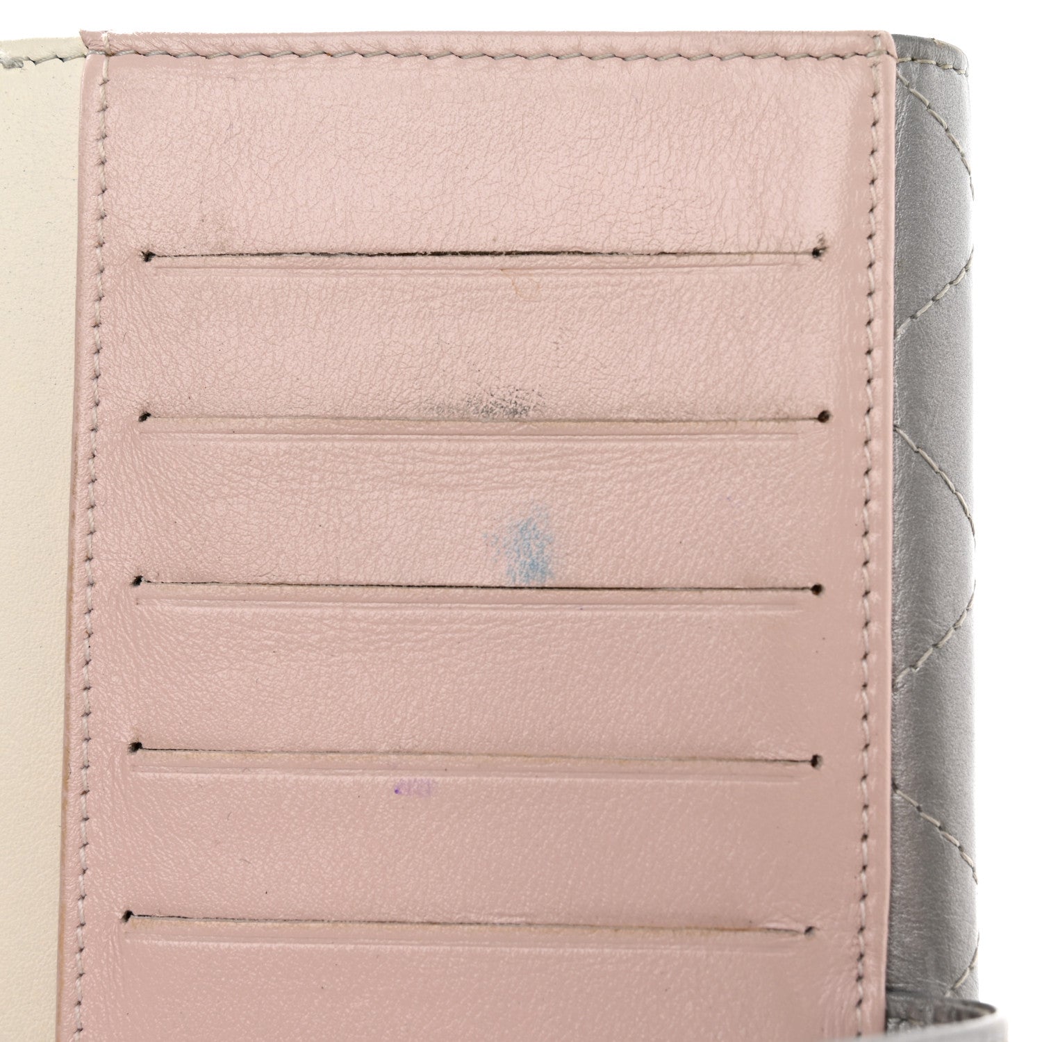Chanel Aged Metallic Calfskin Large Palette Flap Wallet Silver 10 of 18