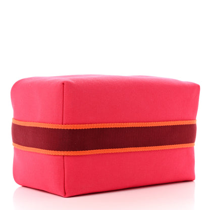 Hermes Canvas Large Bride-A-Brac Pouch Hibiscus 4 of 6