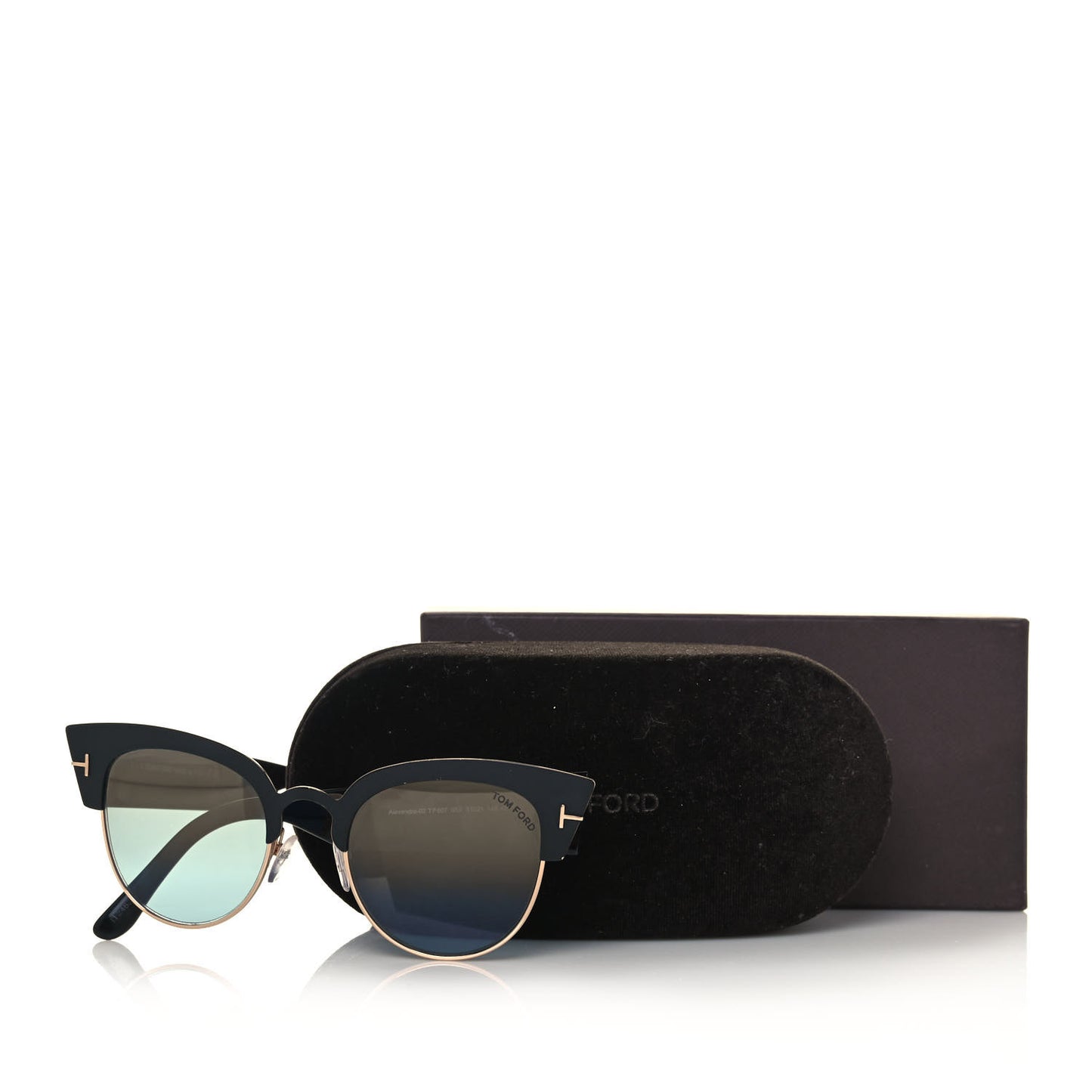 Alexandra-02 Squared Sunglasses TF607 Black