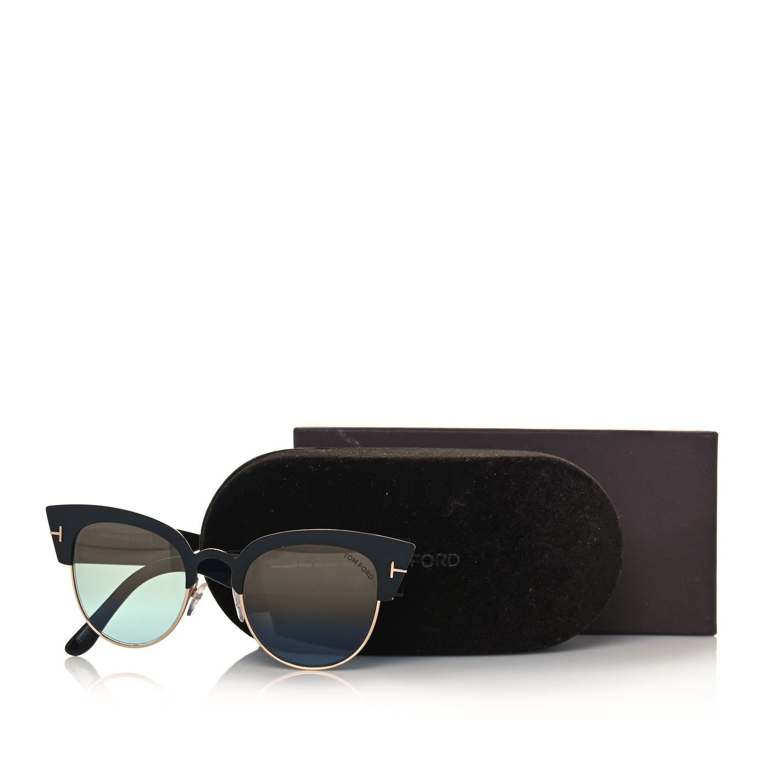 Tom Ford Alexandra-02 Squared Sunglasses TF607 Black 8 of 8