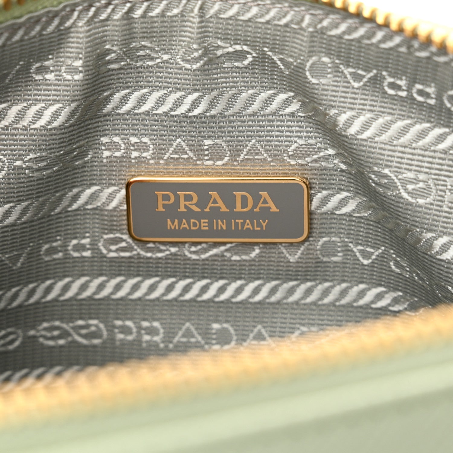 Prada Saffiano Lux Triangle Logo Embossed Mini Triangle Bag Acqua 6 of 9