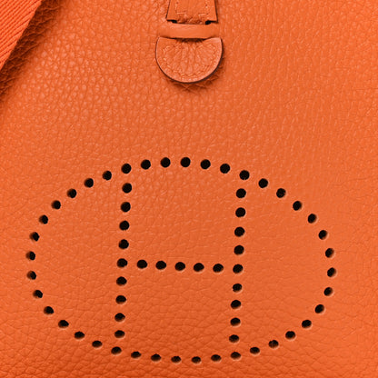 Hermes Taurillon Clemence Evelyne TPM Orange 8 of 10