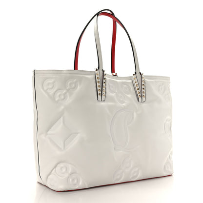 Christian Louboutin Calfskin Padded Loubinthesky Embossed East West Cabata Tote White 4 of 10