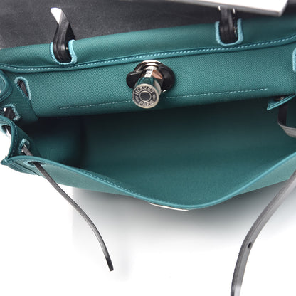 Hermes Vache Hunter Toile Herbag Zip 31 PM Malachite 6 of 13
