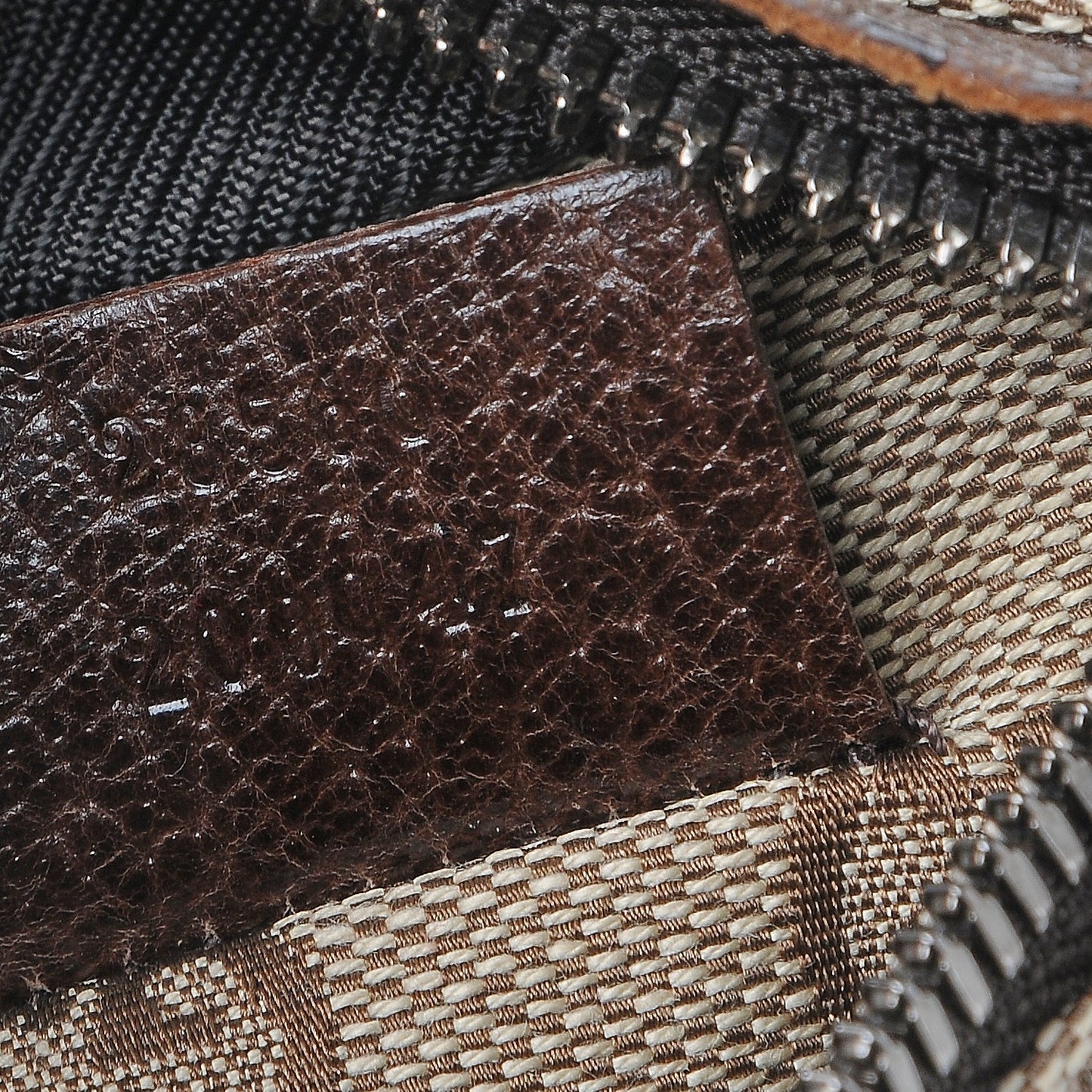 GG Monogram Double Pocket Belt Bag Dark Brown