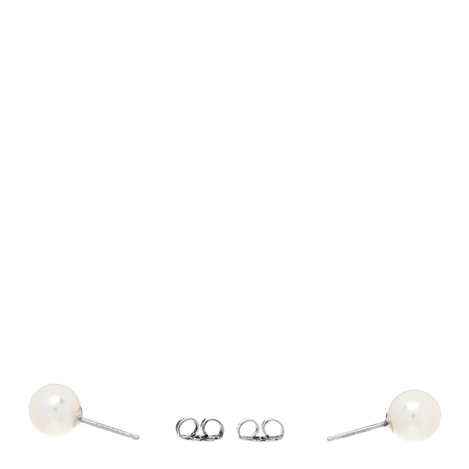 Tiffany Sterling Silver Freshwater Cultured Pearl 7.5-8mm Ziegfeld Earrings 3 of 4