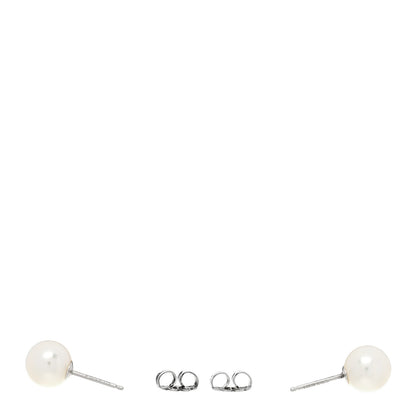 Tiffany Sterling Silver Freshwater Cultured Pearl 7.5-8mm Ziegfeld Earrings 3 of 4