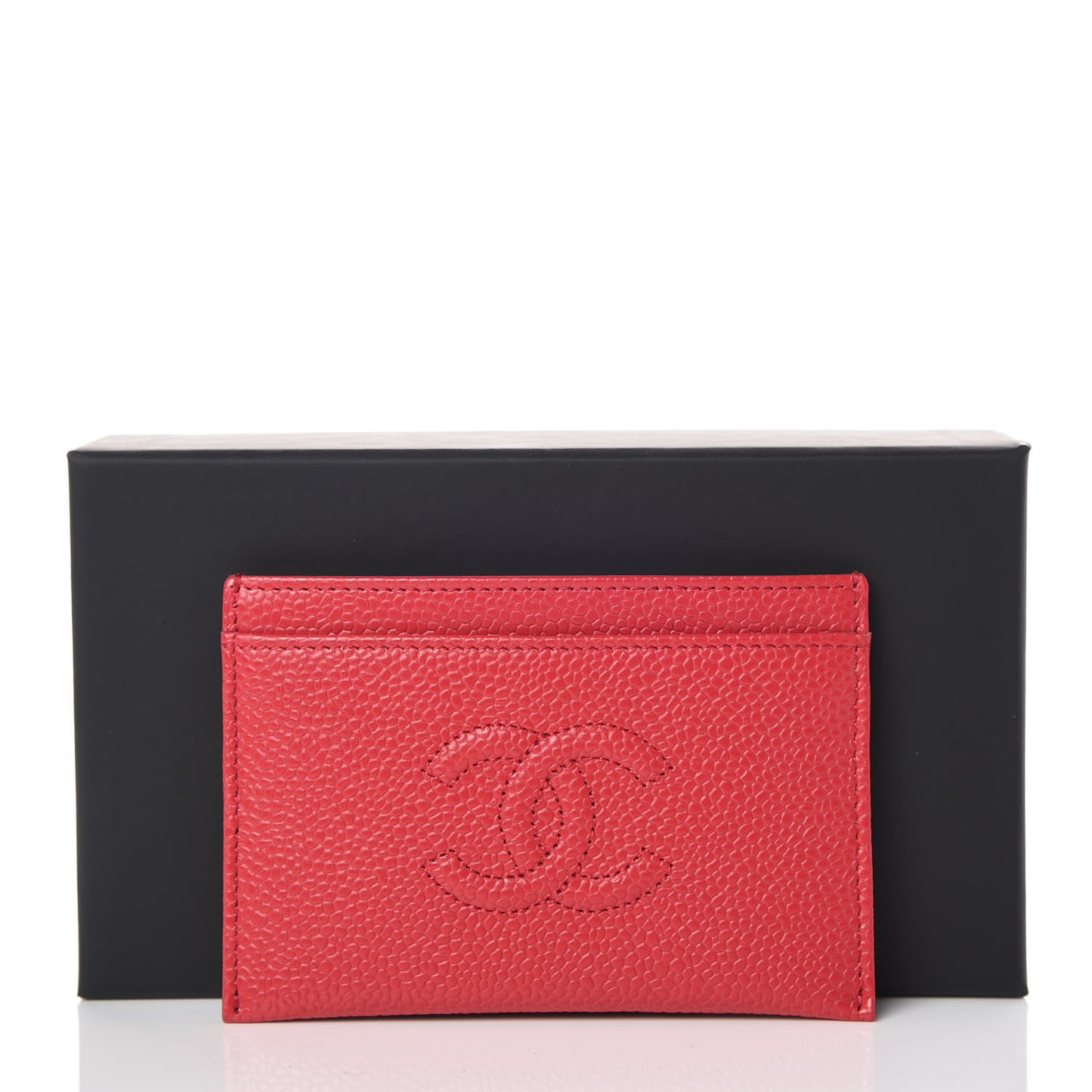 Caviar Timeless CC Card Holder Wallet Dark Red