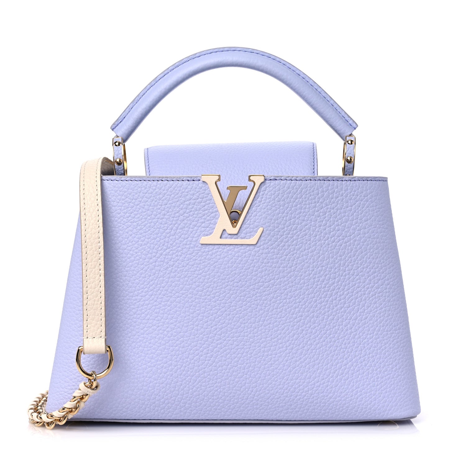 Taurillon Braided Chain Capucines BB Iris Creme