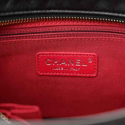 Chanel Aged Smooth Calfskin Quilted Medium Gabrielle Logo Hobo Black 6 of 10