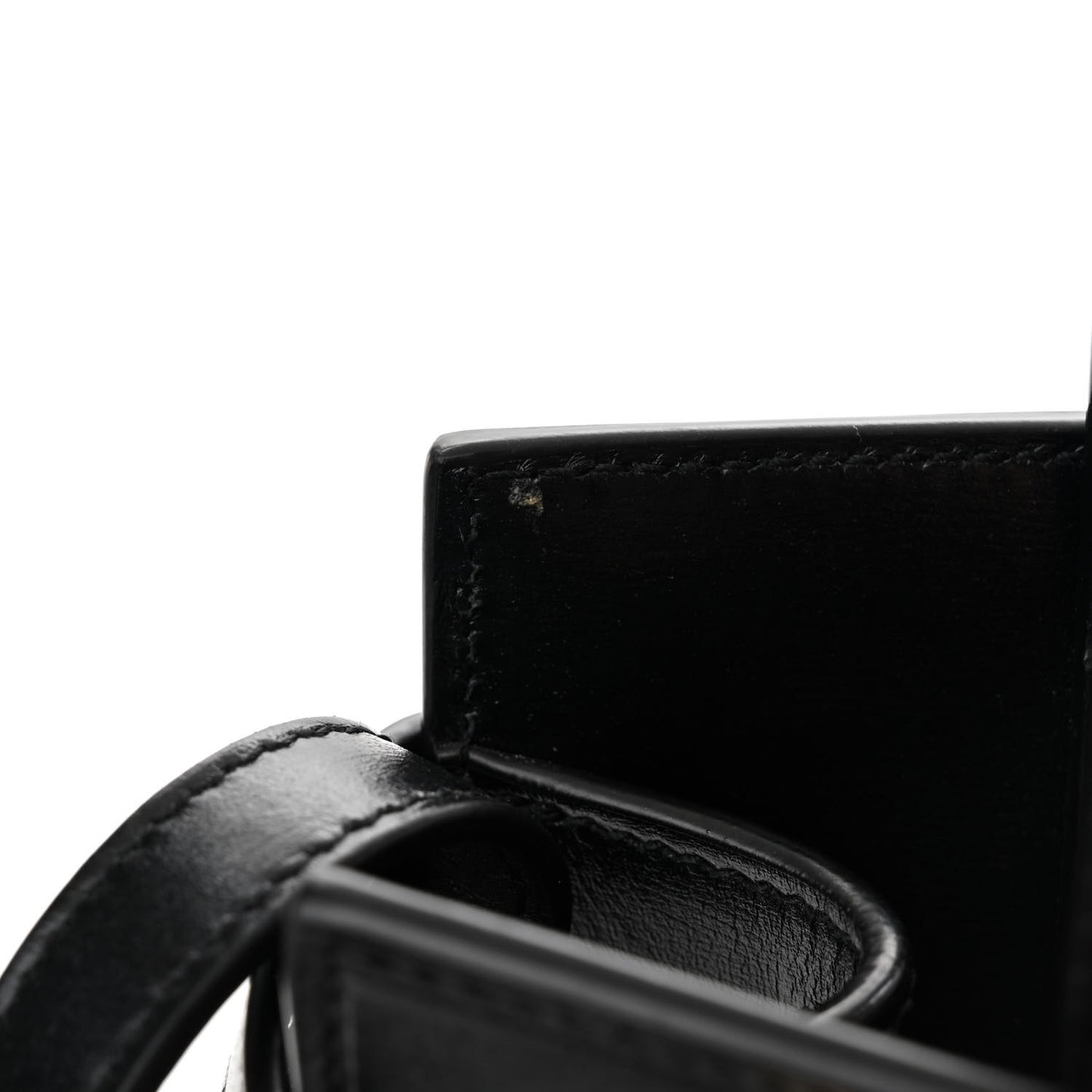 Smooth Calfskin Manhattan Nano Shopper Tote Black