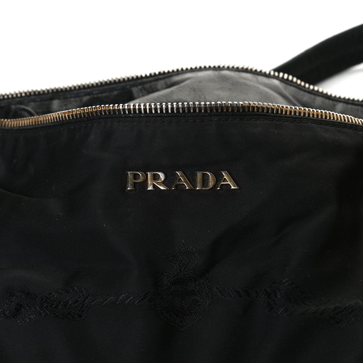 Tessuto Nylon Jacquard Logo Aviator Satchel Black