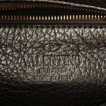 Valentino Garavani Metallic Pebbled Calfskin Mini Rockstud Flip-Lock Messenger Bag Sasso 6 of 6