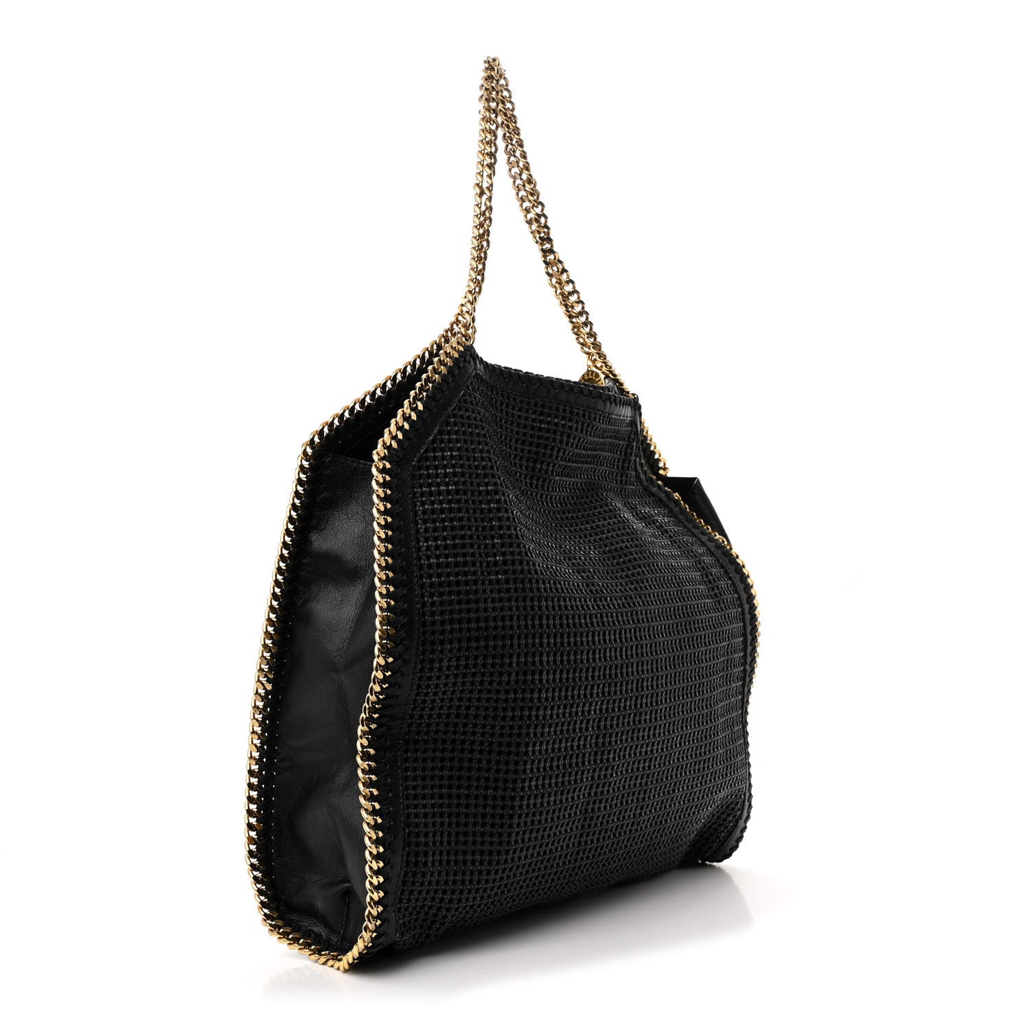 Stella McCartney Eco Alter Nappa Woven Big Falabella Tote Black 4 of 11