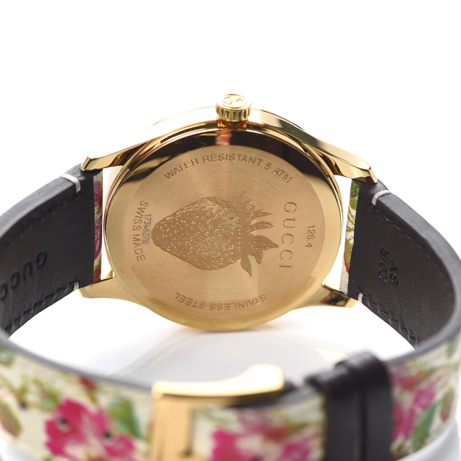 Gucci Stainless Steel Calfskin 38mm G-Timeless Floral Quartz Watch Ivory 4 of 5