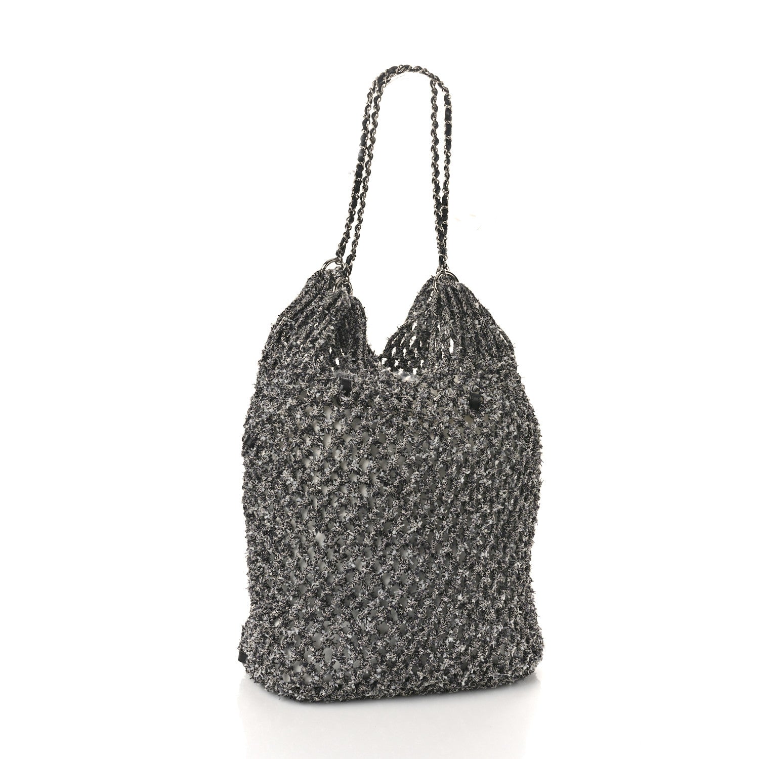 Chanel Lambskin Mixed Fibers Large Shopping Bag Black 4 of 13