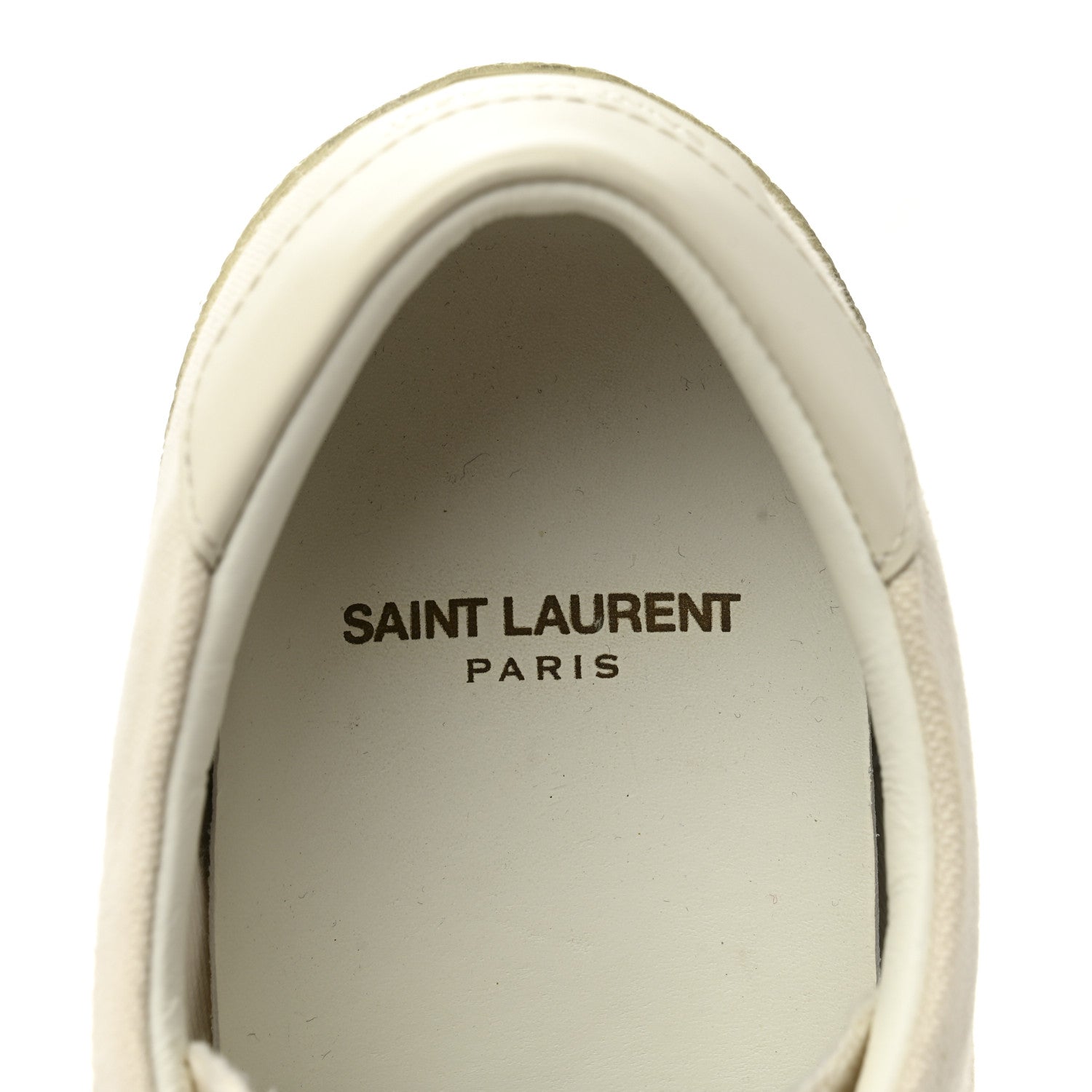 Saint Laurent Distressed Canvas Court Classic Sneakers 37 Panna 7 of 9