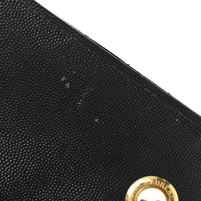 Saint Laurent Grain De Poudre Textured Mixed Matelasse Large Triquilt Monogram Satchel Black 6 of 12