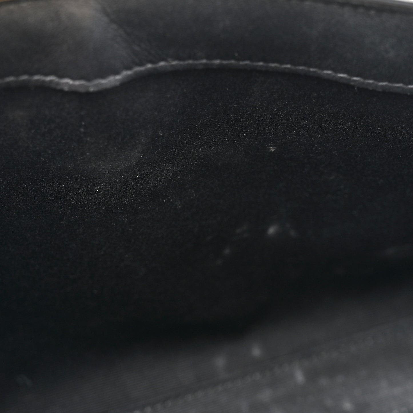 Patent Small Manhattan Shoulder Bag Black