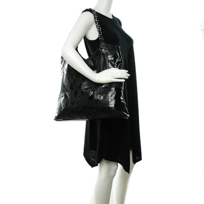 Chanel Patent Patchwork Brooklyn Tote Black 2 of 7