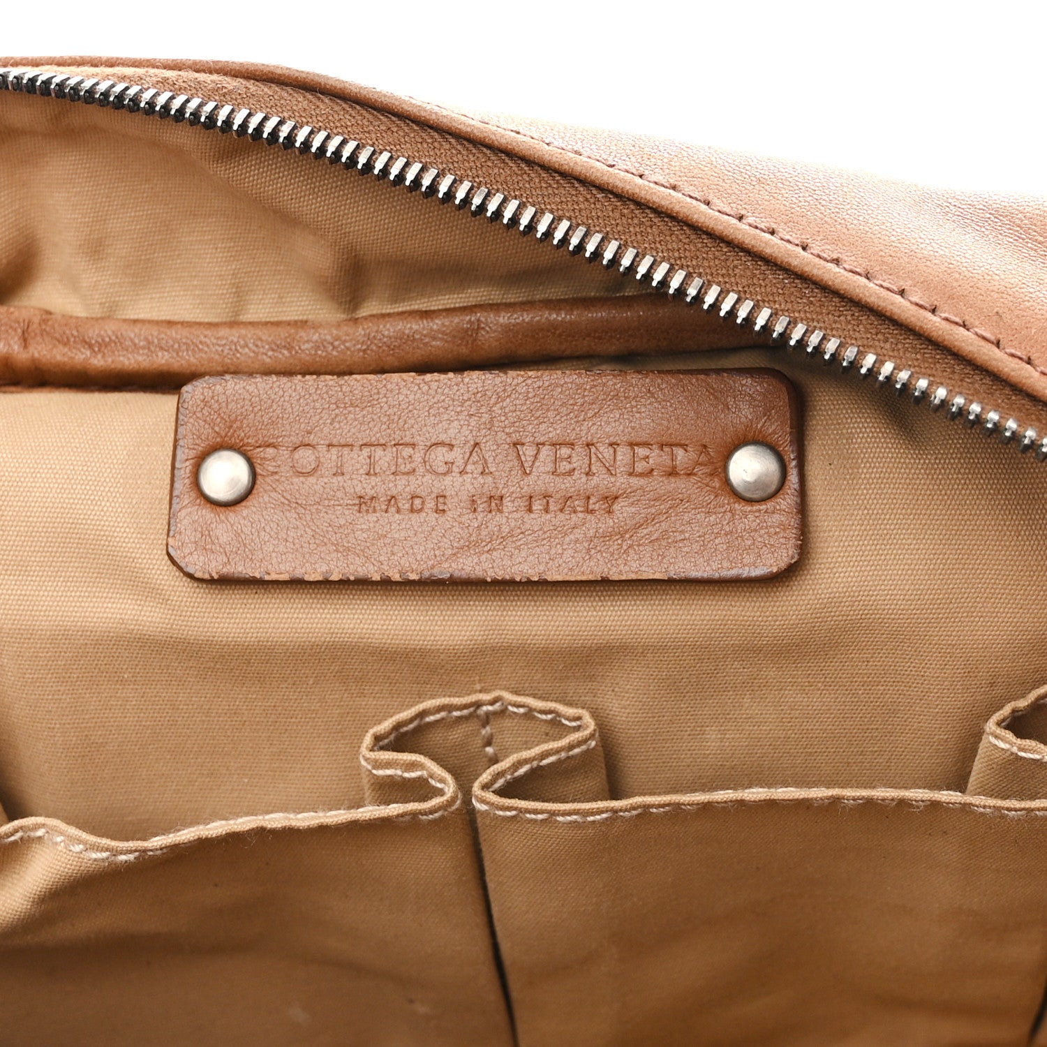 Bottega Veneta Nappa Intrecciato Cosmetic Bag Noce 6 of 17