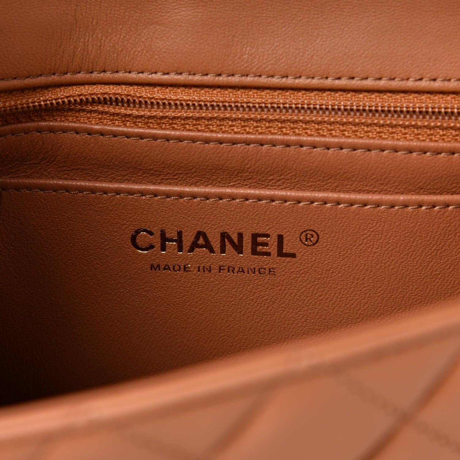 Chanel Lambskin Quilted Mini Rectangular Flap Brown 8 of 11